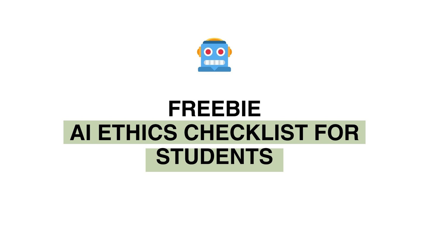 'AI Ethics Checklist'