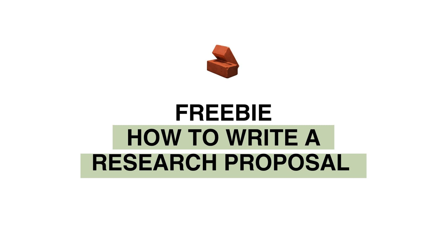 'How to write a Research Proposal' Guide
