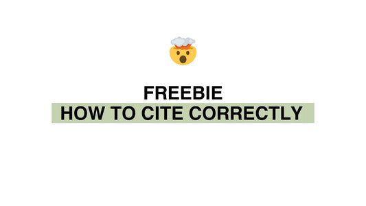 'How to cite correctly' Guide