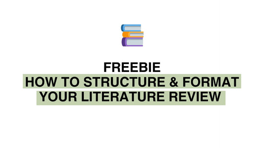'How to structure and format your Literature Review' Guide