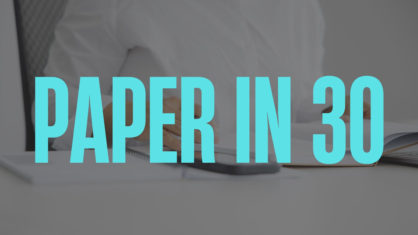 'How to write a research paper in 30 days' Workbook