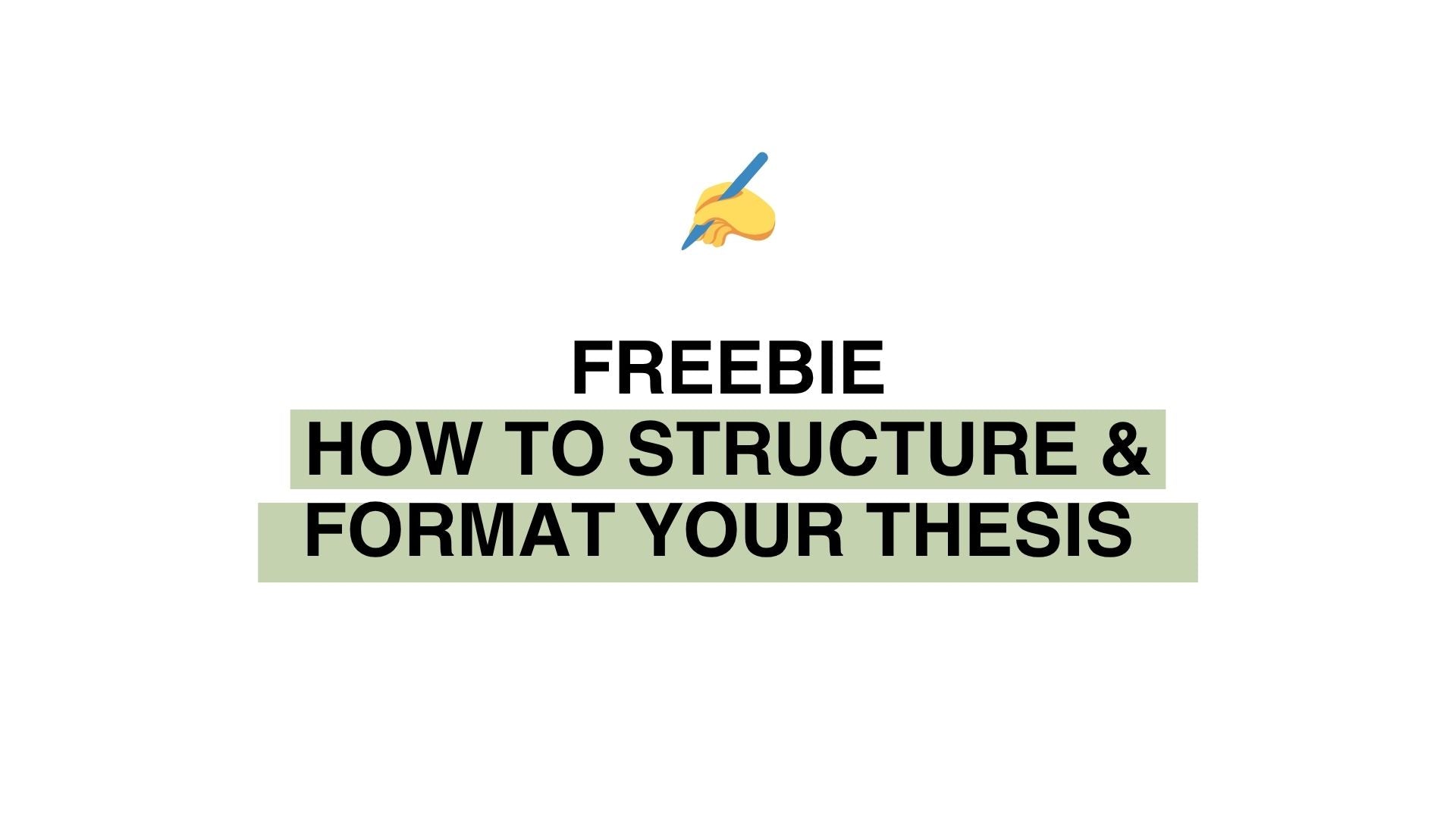 'How to structure and format your Thesis' Guide β Prof_Benstoem